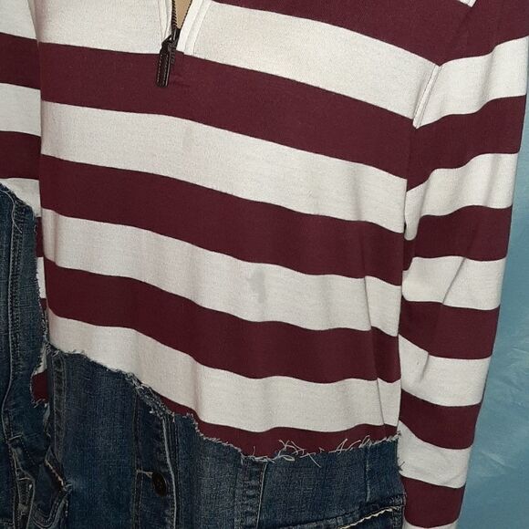 J. Crew Mercantile long sleeve denim and stripes - Picture 6 of 8
